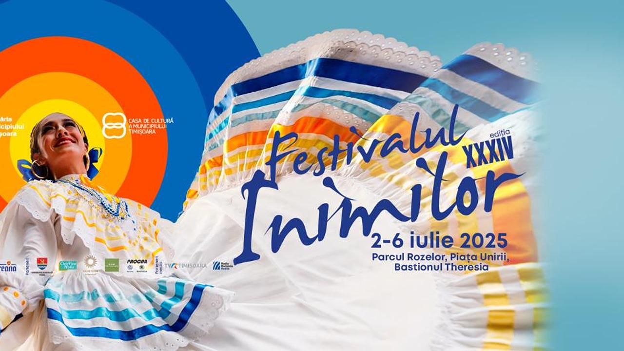 Festivalul Inimilor – Ediția XXXIV: Timișoara, capitala mondială a folclorului între 2–6 iulie 2025