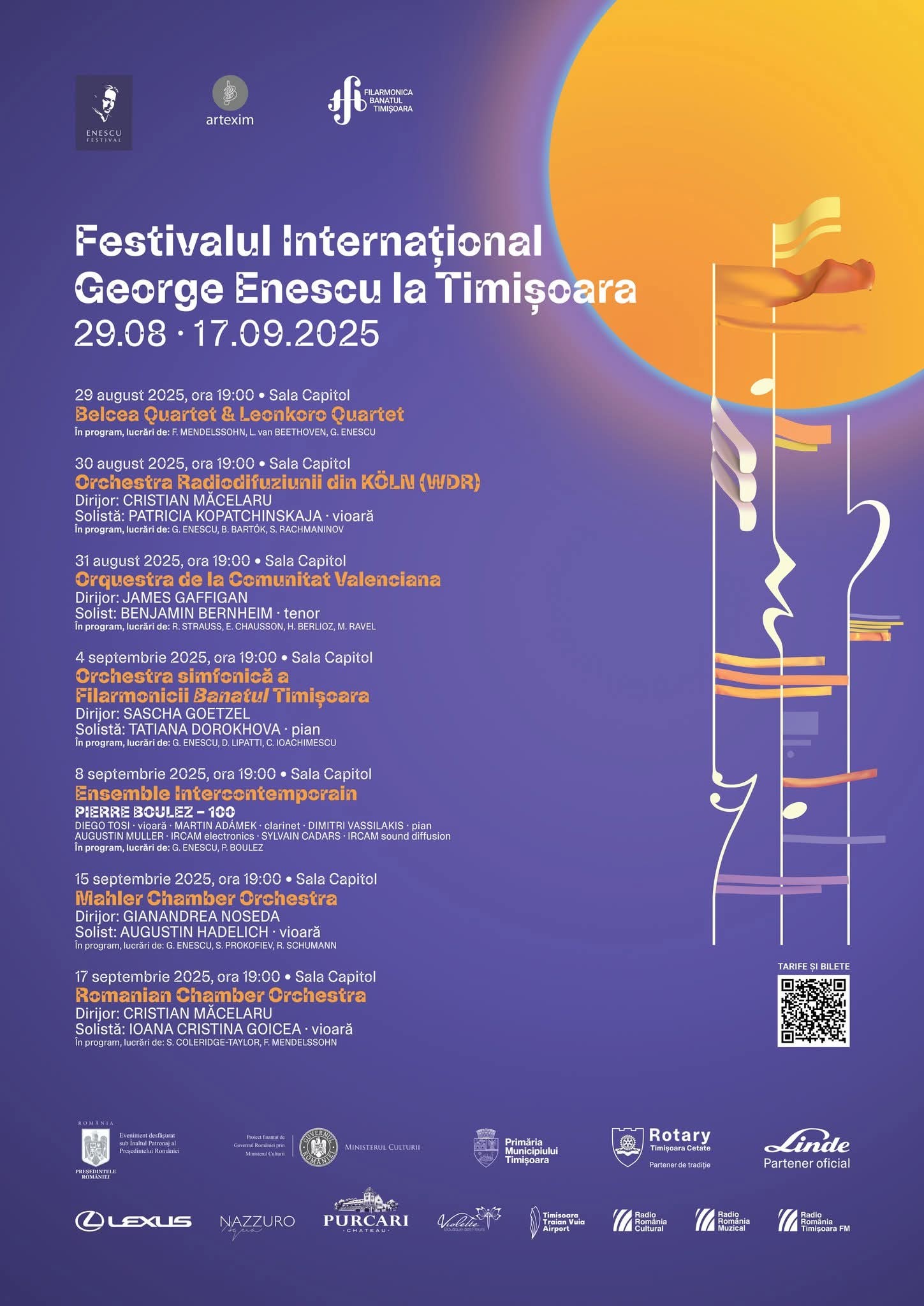 Festivalul Internațional „George Enescu” ajunge la Timișoara