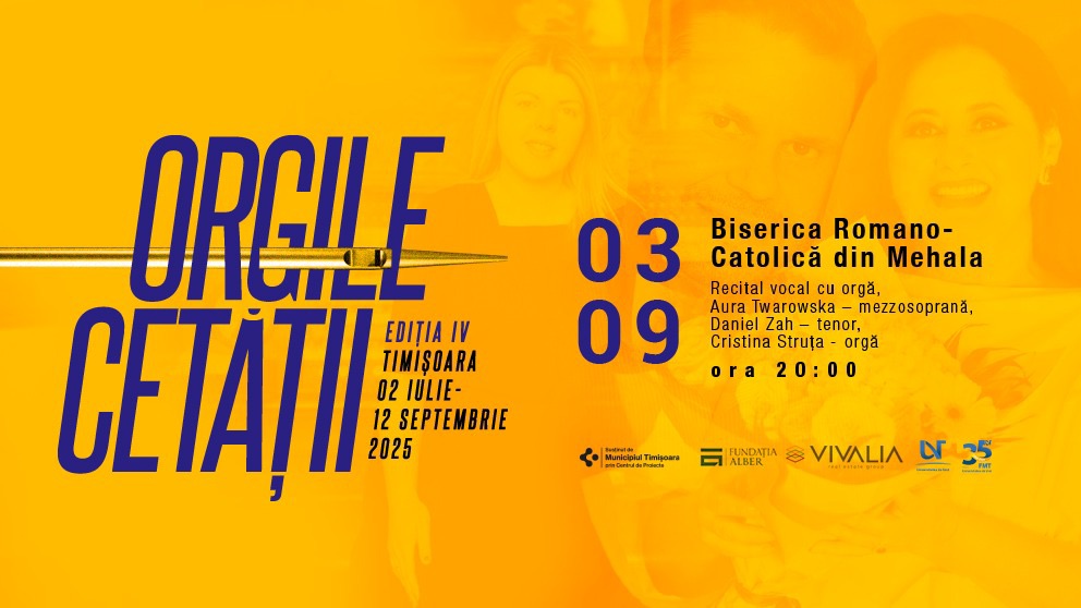 Recital vocal cu orgă / Aura Twarowska mezzosoprană, Daniel Zah tenor, Cristina Struța orgă