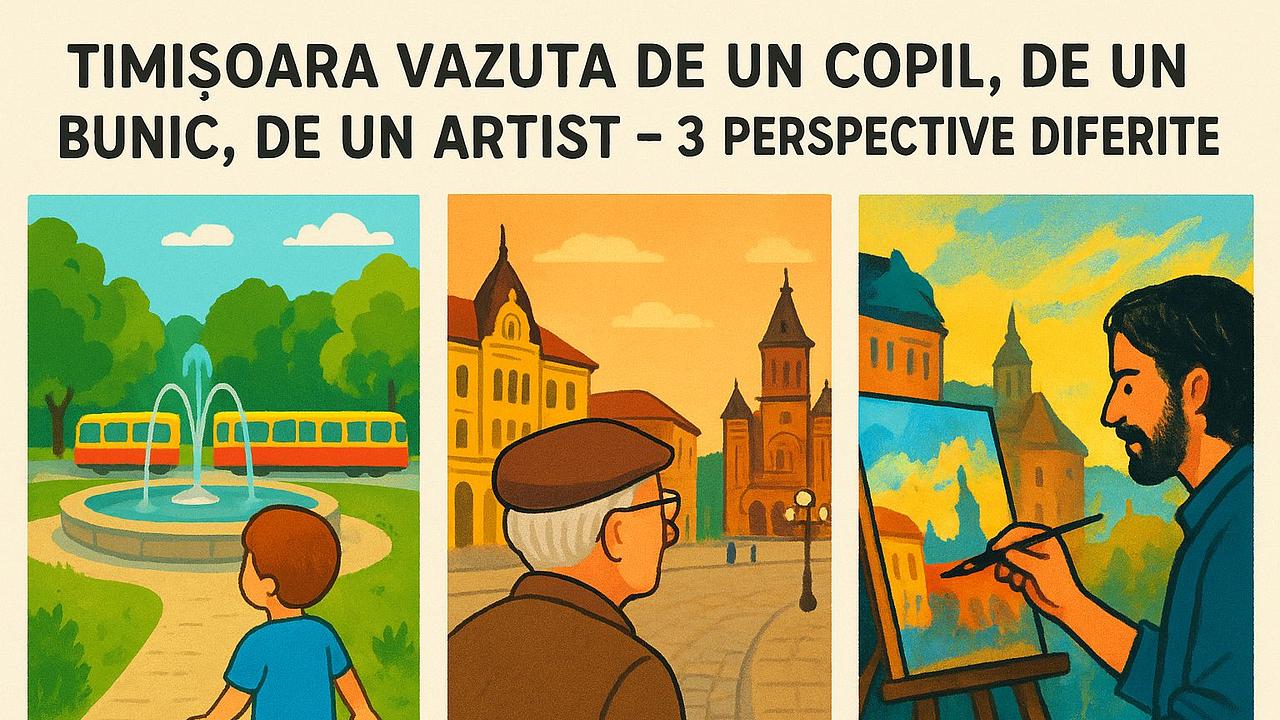 Timișoara văzută de un copil, de un bunic, de un artist – 3 perspective diferite